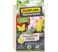 ALGOFLASH NATURASOL Pièges Jaunes Collants Décoratifs, Contre les Insectes, 10 Stickers, Sans Insecticide, BIOTRAP10AN