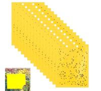 Pièges Collants Double Face, 20pcs Attrape-Mouches et Insectes, Efficaces et Faciles à Utiliser, Jaunes Adhésifs pour Capturer Aleurodes, Moustiques, Pucerons et Autres Nuisibles, 20 * 15cm