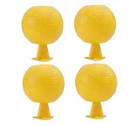 Pièges Collants Jaunes 4 pièces pour moucherons des Plantes, pièges Collants à Mouches des Fruits à adhésif Fort 3.2x3.2, Boule de Capture de Mouches sûre pour la Cuisine, Magasin Fruits