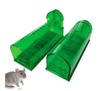 Pièges de Souris Humaine - 2 Cages de Capture, Capture en Direct | Pièges de Souris sûrs, conteneurs réutilisables, Supports de Petits Animaux, boîte d'abattage zéro, pièges à Souris Maison, contrôle