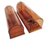 Pièges Vivants pour Souris,2 pièges à Souris réutilisables - Piège à Souris, Cage de Capture de Petites Taupes sans cruauté, piège à Souris, libération sans Contact pour la Maison et