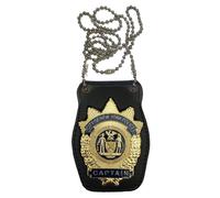 Piel Cabrera Porte-badge Captain New York, Noir , Classique