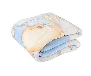 PIELSA Baby 6375-4 Couverture d'hiver pour bébé Motif mois Bleu 80 x 110 cm