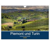 Piémont et Turin, Version française (Calendrier mural 2026 DIN A4 portrait), Calendrier CALVENDO mensuel