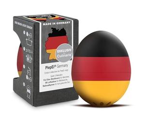 PiepEi Germany - Minuteur à œuf chantant pour la cuisson - Cuiseur à œufs 3 niveaux - Drapeau Allemagne