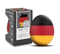 PiepEi Germany - Minuteur à œufs chantant pour la cuisson - Cuiseur à œufs pour 3 niveaux de dureté - Drapeau de l'Allemagne - Œuf de cuisine amusant - Musique Eggtimer - Brainstream