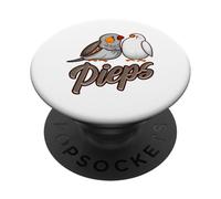 Pieps Zèbre Pinson mignon oiseau volière humour PopSockets PopGrip Adhésif