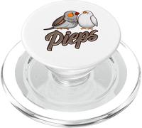 Pieps Zèbre Pinson mignon oiseau volière humour PopSockets PopGrip pour MagSafe