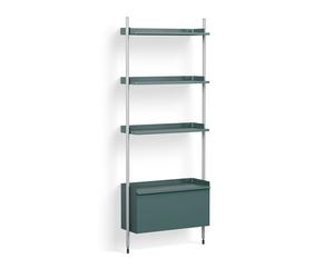 Pier System 131 1 Column Étagère Hay Steel Blue Aluminum - AB845-B520-AI79