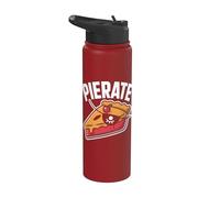 Pierate Pirate Pie Cartoon Humour Design Stainless Steel Insulated Water Bottle