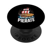 Pierate Pirate Ship Pie Design Fun PopSockets PopGrip Adhésif
