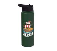 Pierate Pirate Ship Pie Design Fun Stainless Steel Insulated Water Bottle