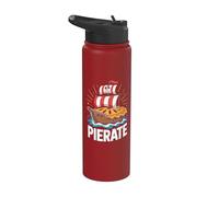 Pierate Pirate Ship Pie Design Fun Stainless Steel Insulated Water Bottle