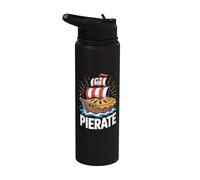 Pierate Pirate Ship Pie Design Fun Stainless Steel Insulated Water Bottle