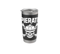 Pierate Skull And Crossbones Pie Humour Gobelet isotherme en acier inoxydable double paroi