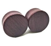 Pierced Republic Lot de 2 bouchons d'oreille en bambou massif teinté organique - Selle évasée - 9 tailles - Paire