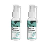 Piercing Aftercare Spray, Spray Antiseptique Après Piercing, Ear Piercing Cleaning Solution, Portable Pierced Ear Care Solution For Ears, Nose, Nipples, Belly, 30 ml (lot de 2)