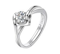 Piercing Anneaux Bijoux Gold Plated Round Cut Engagement Promise Rings Anniversary Wedding Bands(Silver One Size) Boîtes Trucs Bijoux (C, A)