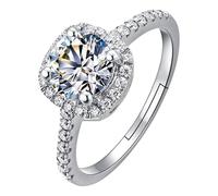 Piercing Anneaux Bijoux Gold Plated Round Cut Engagement Promise Rings Anniversary Wedding Bands(Silver One Size) Boîtes Trucs Bijoux (E, A)