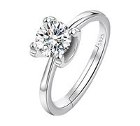 Piercing Anneaux Bijoux Gold Plated Round Cut Engagement Promise Rings Anniversary Wedding Bands(Silver One Size) Boîtes Trucs Bijoux (A, A)