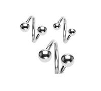 Piercing de Dreams spirale 1,2 x 6 mm boule 3 mm Acier chirurgical 316L