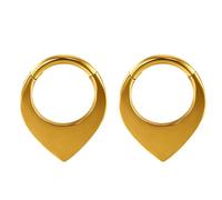 Piercing de Nez Acier Inoxydable, 2pcs 16G Piercing Nez Septum Anneau Segment Cartlidge Helix Daith Conch Bijoux Larme creuse, Style 11-Or, 1.2x8mm
