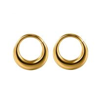 Piercing de Nez Or, 2pcs 16G Titane Anneau Segment Conch Lèvre Cartilage pour Femmes Hommes Cerceau doré, Style 11, 1.2x8mm
