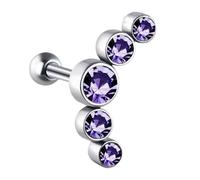 Piercing d'oreille en acier inoxydable résistant - Style punk rock - Pour un usage quotidien - Corps en acier inoxydable, taille unique, Comme décrit, Comme décrit.