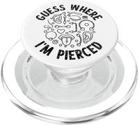 Piercing Guess Where I'm Pierced - Effet Vieilli PopSockets PopGrip pour MagSafe