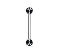 Piercing Helix Argent Femme, 1pcs 16G Titane Labret Levre Helix Cartilage Piercing Nez avec de l'agate noire, 1.2x8mmx5mm
