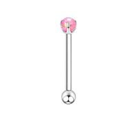 Piercing Helix Titane, 1pcs 16G Piercing Nez Bijoux pour les Femmes et les Hommes avec opale rose, Argent, 1.2x14mmx5mm