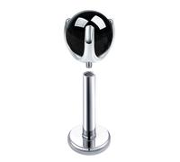 Piercing Helix Titane, 1pcs 18G Piercing Nez Bijoux pour les Femmes et les Hommes Rond avec agate, Argent Noir, 1.0x10x5mm