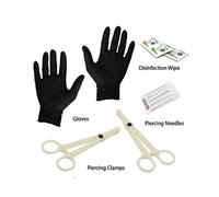 Piercing Kit - 41PC Professional Body Piercing Kit Surgical Steel 14G 16 Raw Steel