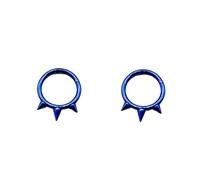 Piercing Narine Anneau Acier Chirurgical, 2pcs 16G Piercing Nez Bijoux pour les Femmes et les Hommes Pointe de cerceau, Bleu, 1.2x14mm