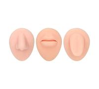 Piercing Practice Model 3D Simulation | Silicone Mouth Tongue Nose Model Set for Lip/Tongue/Nose Training | Reusable Healthcare Demonstration Tool (Light Skin Tone)