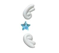 Piercing tragus, boucles d'oreilles ailes et étoiles, bijoux de corps, accessoires d'oreille tendance pour un usage quotidien, accessoires de piercing corporel pour femme, taille unique, Comme décrit