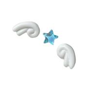 Piercing tragus - Boucles d'oreilles en forme d'ailes et d'étoiles - Bijoux de corps - Accessoires tendance pour un usage quotidien, taille unique, Comme décrit, Comme décrit.