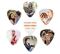PiercingJak 6 Médiators de Guitare Médiators Personnalisés Photos pour Guitare Acoustique, Basse, Electrique Accessoires de Guitare Cadeau Homme Femme