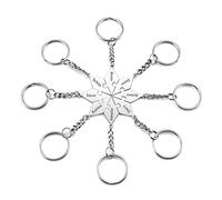 PiercingJak 8PCS Porte-clés Amitié Prénom Nom Personnalisé Gravé Pendentif Puzzle Séparable Trousseau Acier Inoxydable Cadeau Amis Amour Famille Femme Homme Anniversaire Fête(Gravure)