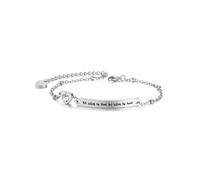 PiercingJak Bracelet « Not Sisters by Blood But Sisters by Heart » en acier inoxydable avec message inspirant - Réglable - Bijoux d'amitié pour femme, mère, meilleure amie, M
