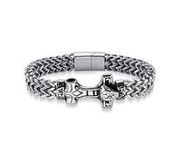 PiercingJak Bracelet viking marteau de Thor en acier inoxydable de 12 mm avec fermoir magnétique