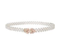 PiercingJak Ceinture Bijoux en Perles, Taille en Strass Brillant, Mariée élégante, Réglable Fine pour Robes, Bijou Cadeau Femme Fille Maman