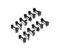 PiercingJak Lot de 12 boucles d'oreilles en plastique transparent pour le sport, 16 g - Boucles d'oreilles à tige en plastique transparent pour cartilage, tragus, lobe - Pour le travail - Pour homme