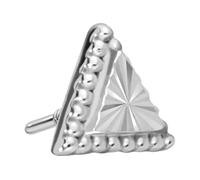 PIERCINGLINE Embout à vis en or 14 carats avec filetage de 0,8 mm - Triangle + motif - Sans piercing labret - Couleur au choix, or 14 carats (585)
