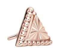 PIERCINGLINE Embout à vis en or 14 carats avec filetage de 0,8 mm - Triangle + motif - Sans piercing labret - Couleur au choix, or 14 carats (585)