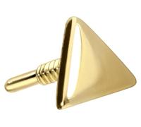 PIERCINGLINE Embout à vis en or 14 carats avec filetage de 0,8 mm - Triangle sans piercing labret - Couleur au choix, or 14 carats (585)