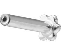 PIERCINGLINE Labret en or 14 ou 18 carats avec motif fleur push-fit sans embout pour oreille, conch, tragus, lèvre, nez Medusa, 1,2 mm Stabstärke / 10 mm Stablänge