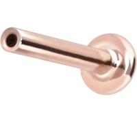 PIERCINGLINE Labret en or 14 ou 18 carats avec push-fit sans embout fleur, piercing d'oreille, conque, tragus, lèvre, nez, Medusa, couleur et taille au choix, 1 mm Stabstärke / 5 mm Stablänge