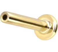 PIERCINGLINE Labret en or 14 ou 18 carats avec push-fit sans embout fleur, piercing d'oreille, conque, tragus, lèvre, nez, Medusa, couleur et taille au choix, 1,2 mm Stabstärke / 9 mm Stablänge
