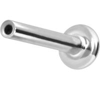 PIERCINGLINE Labret en or 14 ou 18 carats avec push-fit sans embout fleur, piercing d'oreille, conque, tragus, lèvre, nez, Medusa, couleur et taille au choix, 1,2 mm Stabstärke / 8 mm Stablänge